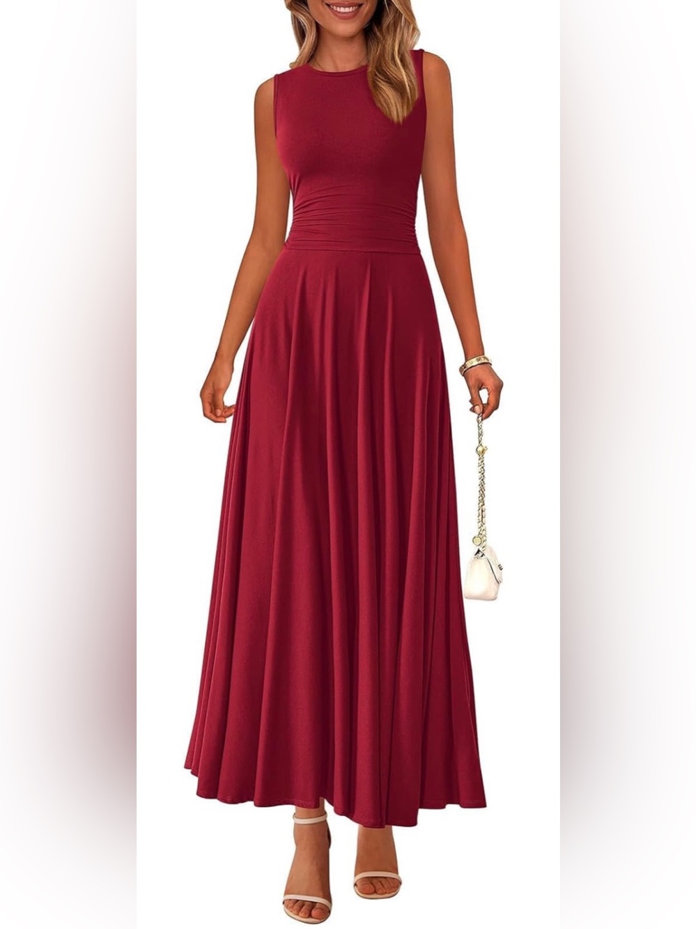 PRETTYGARDEN Sleeveless Flowy Aline Maxi Dress